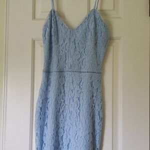 Light Blue Lace Cocktail Dress